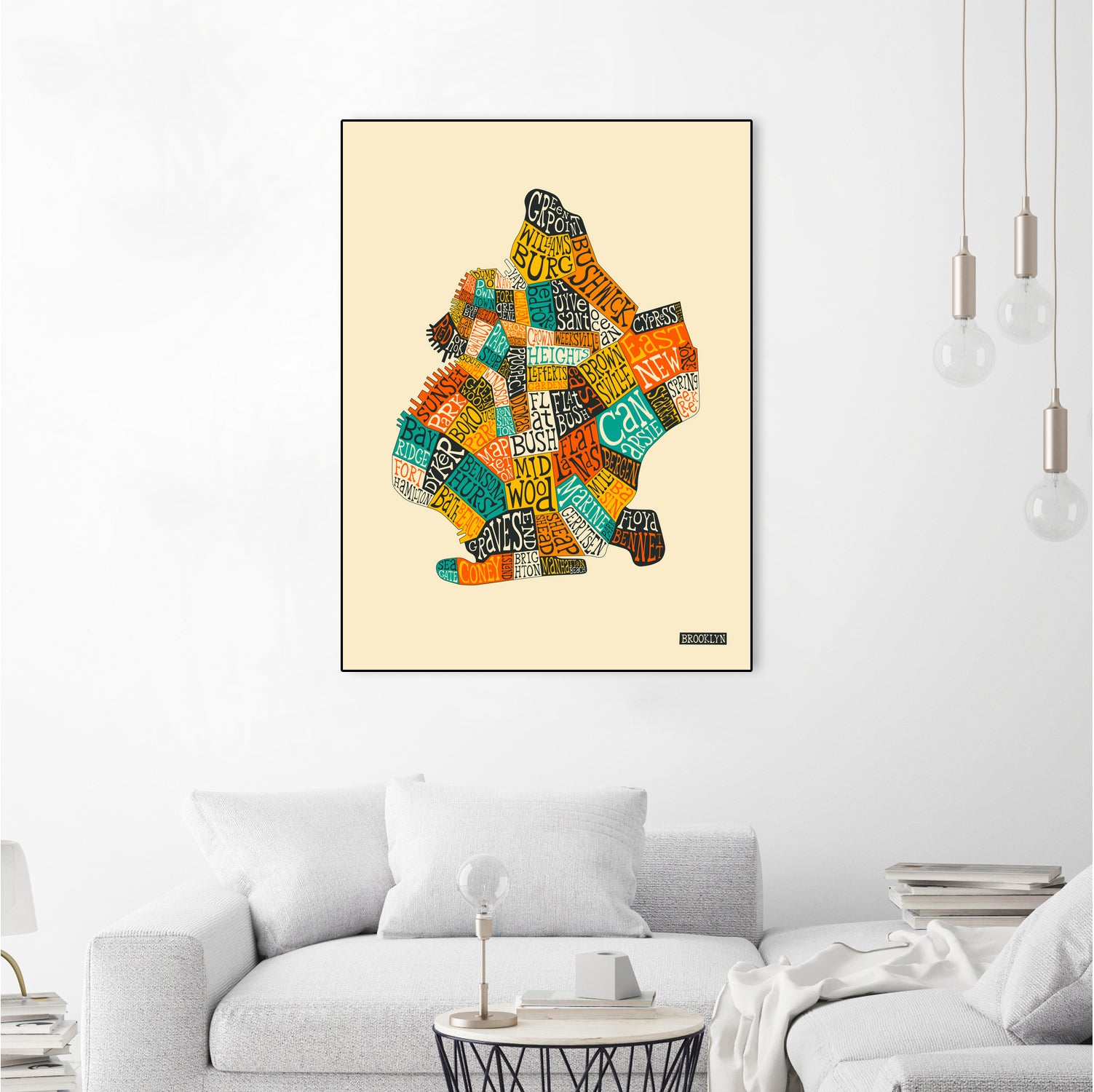 Brooklyn Neighborhoods by Jazzberry Blue on GIANT ART - white vector illustration