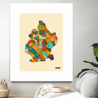 Brooklyn Neighborhoods by Jazzberry Blue on GIANT ART - white vector illustration