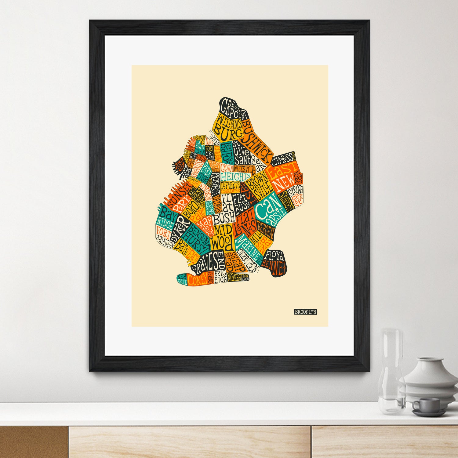 Brooklyn Neighborhoods by Jazzberry Blue on GIANT ART - white vector illustration