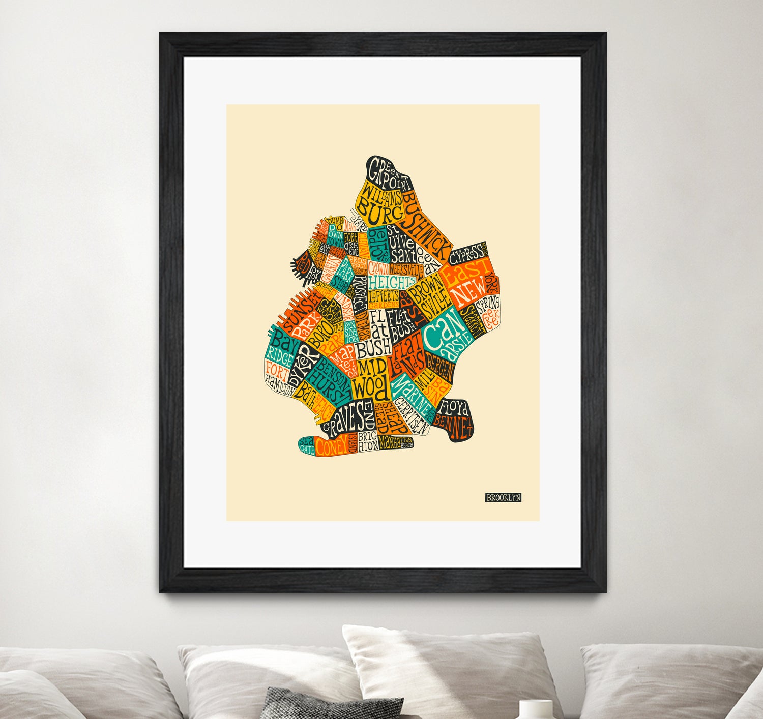 Brooklyn Neighborhoods by Jazzberry Blue on GIANT ART - white vector illustration