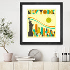 New York Skyline by Jazzberry Blue on GIANT ART - orange vector illustration