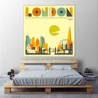 London Skyline by Jazzberry Blue on GIANT ART - yellow vector illustration