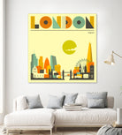 London Skyline by Jazzberry Blue on GIANT ART - yellow vector illustration