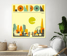 London Skyline by Jazzberry Blue on GIANT ART - yellow vector illustration