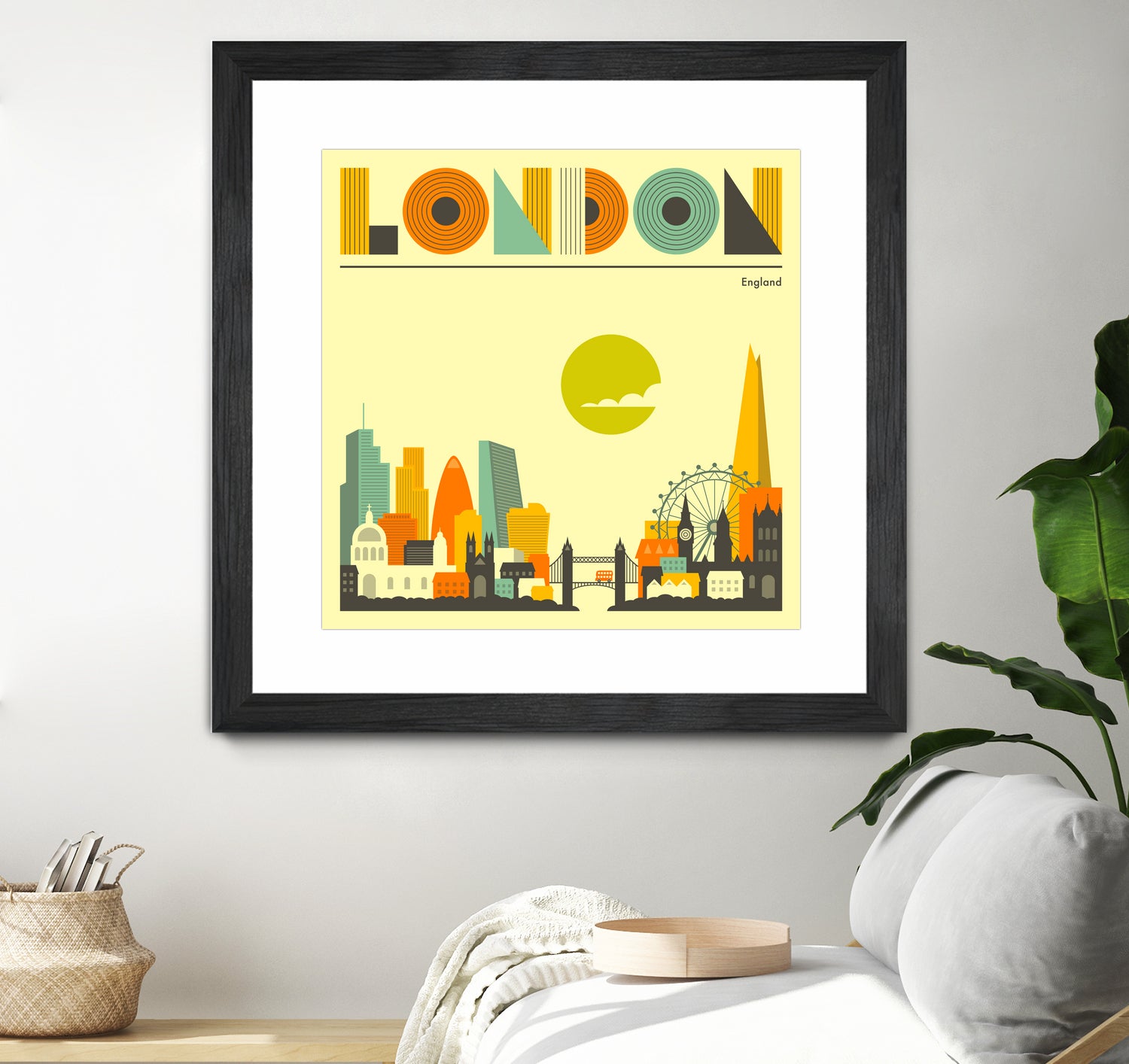 London Skyline by Jazzberry Blue on GIANT ART - yellow vector illustration