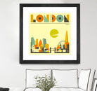 London Skyline by Jazzberry Blue on GIANT ART - yellow vector illustration