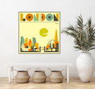 London Skyline by Jazzberry Blue on GIANT ART - yellow vector illustration