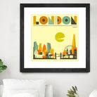 London Skyline by Jazzberry Blue on GIANT ART - yellow vector illustration