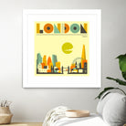 London Skyline by Jazzberry Blue on GIANT ART - yellow vector illustration