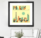 Paris Skyline by Jazzberry Blue on GIANT ART - pink vector illustration