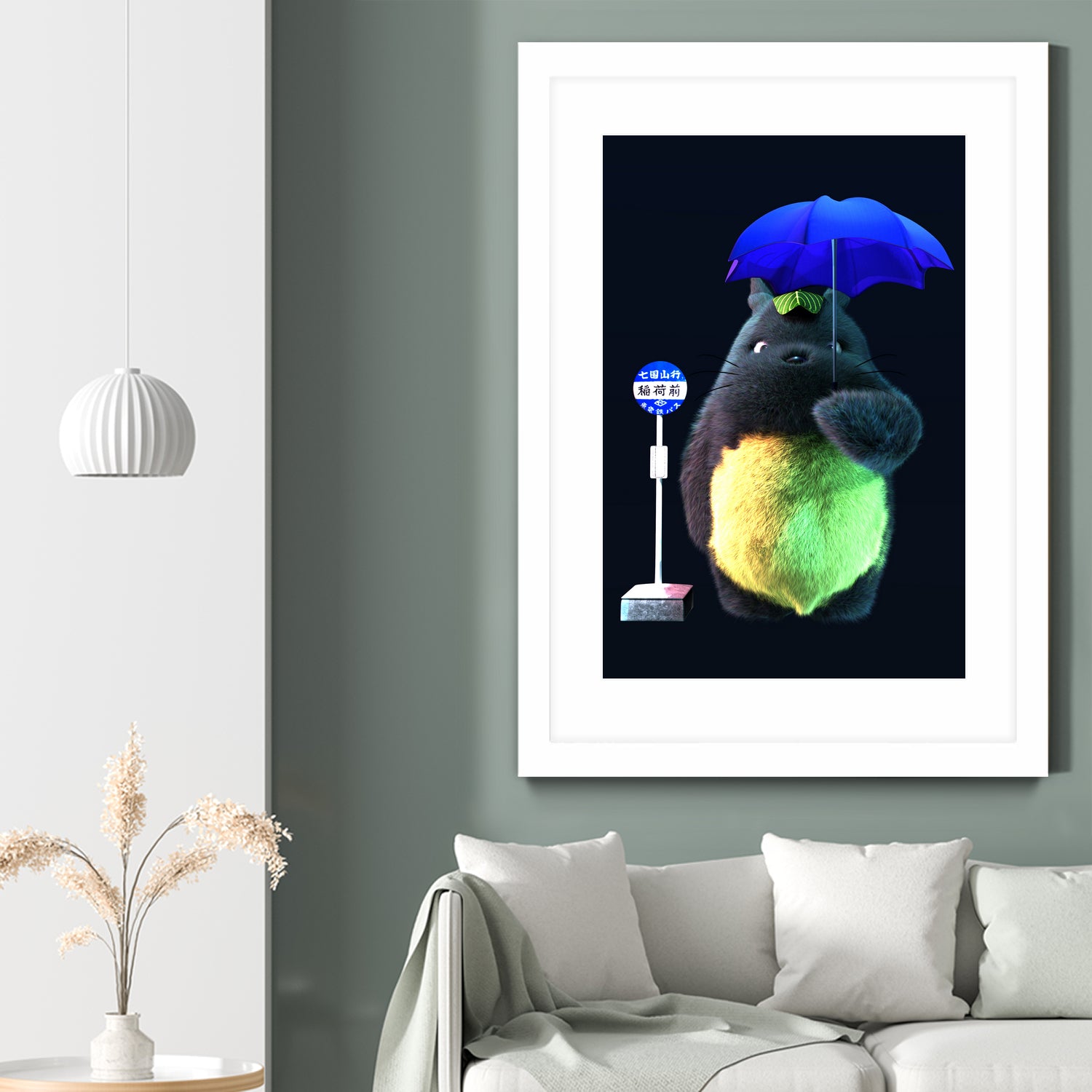 totoro by Jose Barrera on GIANT ART - blue 3d art