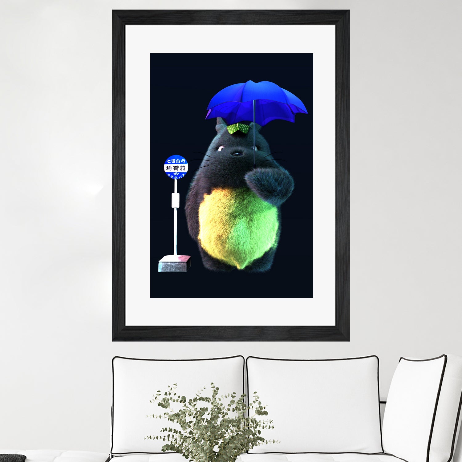 totoro by Jose Barrera on GIANT ART - blue 3d art