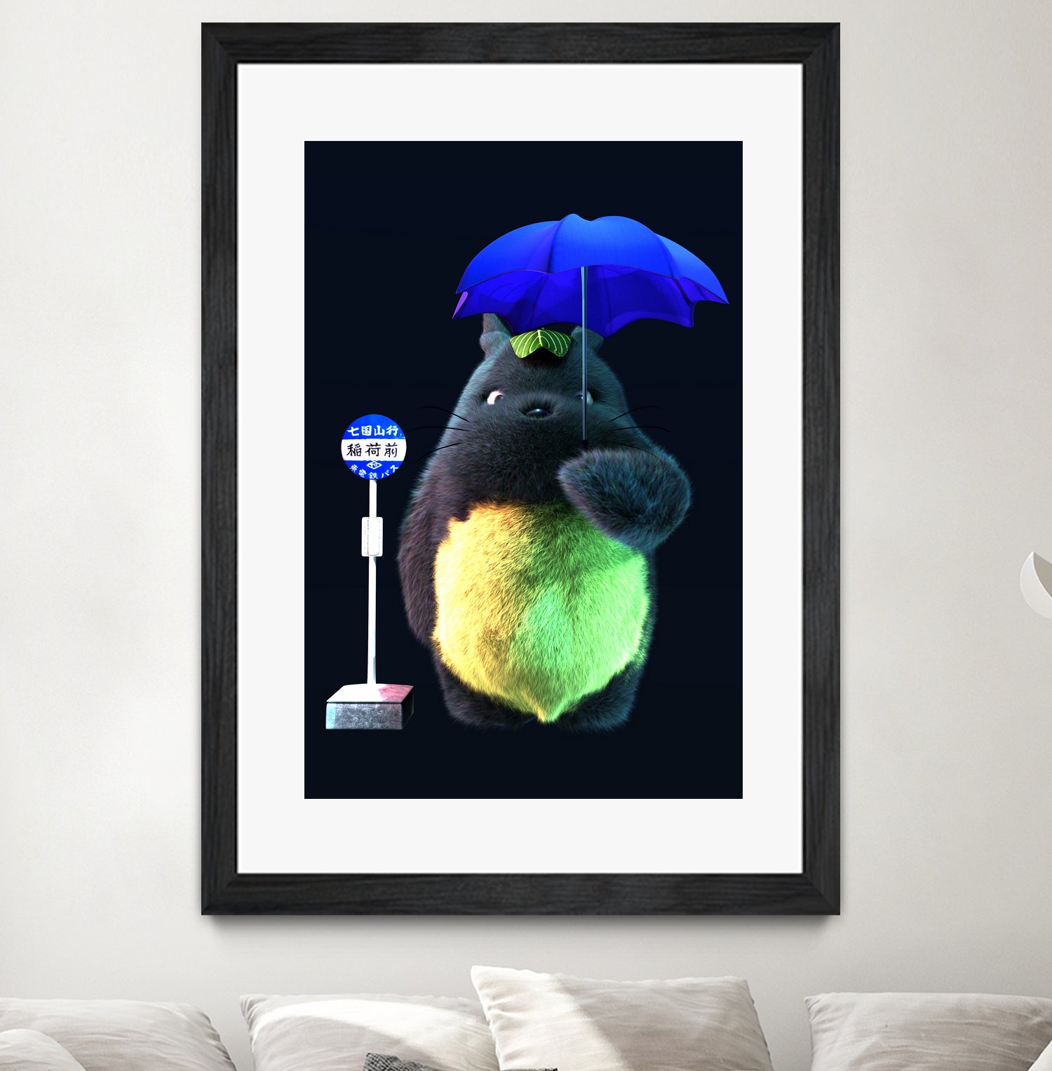 totoro by Jose Barrera on GIANT ART - blue 3d art