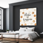 Make it happen - Gold Dots by Elisabeth Fredriksson on GIANT ART - yellow digital painting