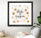 Make it happen - Gold Dots by Elisabeth Fredriksson on GIANT ART - yellow digital painting