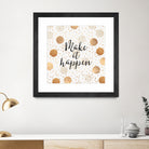 Make it happen - Gold Dots by Elisabeth Fredriksson on GIANT ART - yellow digital painting