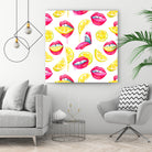 Don't Kill My Vibe by Sabrina Pearcy on GIANT ART - pink mixed media
