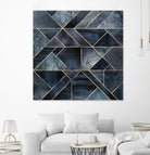 Abstract Nature - Dark Blue by Elisabeth Fredriksson on GIANT ART - blue digital painting