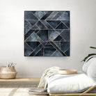 Abstract Nature - Dark Blue by Elisabeth Fredriksson on GIANT ART - blue digital painting