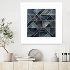 Abstract Nature - Dark Blue by Elisabeth Fredriksson on GIANT ART - blue digital painting