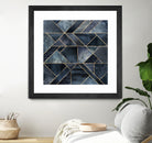 Abstract Nature - Dark Blue by Elisabeth Fredriksson on GIANT ART - blue digital painting