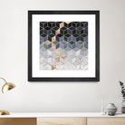 Soft Blue Gradient Cubes by Elisabeth Fredriksson on GIANT ART - blue digital painting