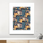 Night Castles (Pattern) by Romina Lutz on GIANT ART - yellow digital painting