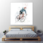 I want to ride my bicycle by Solti Balázs on GIANT ART - white mixed media