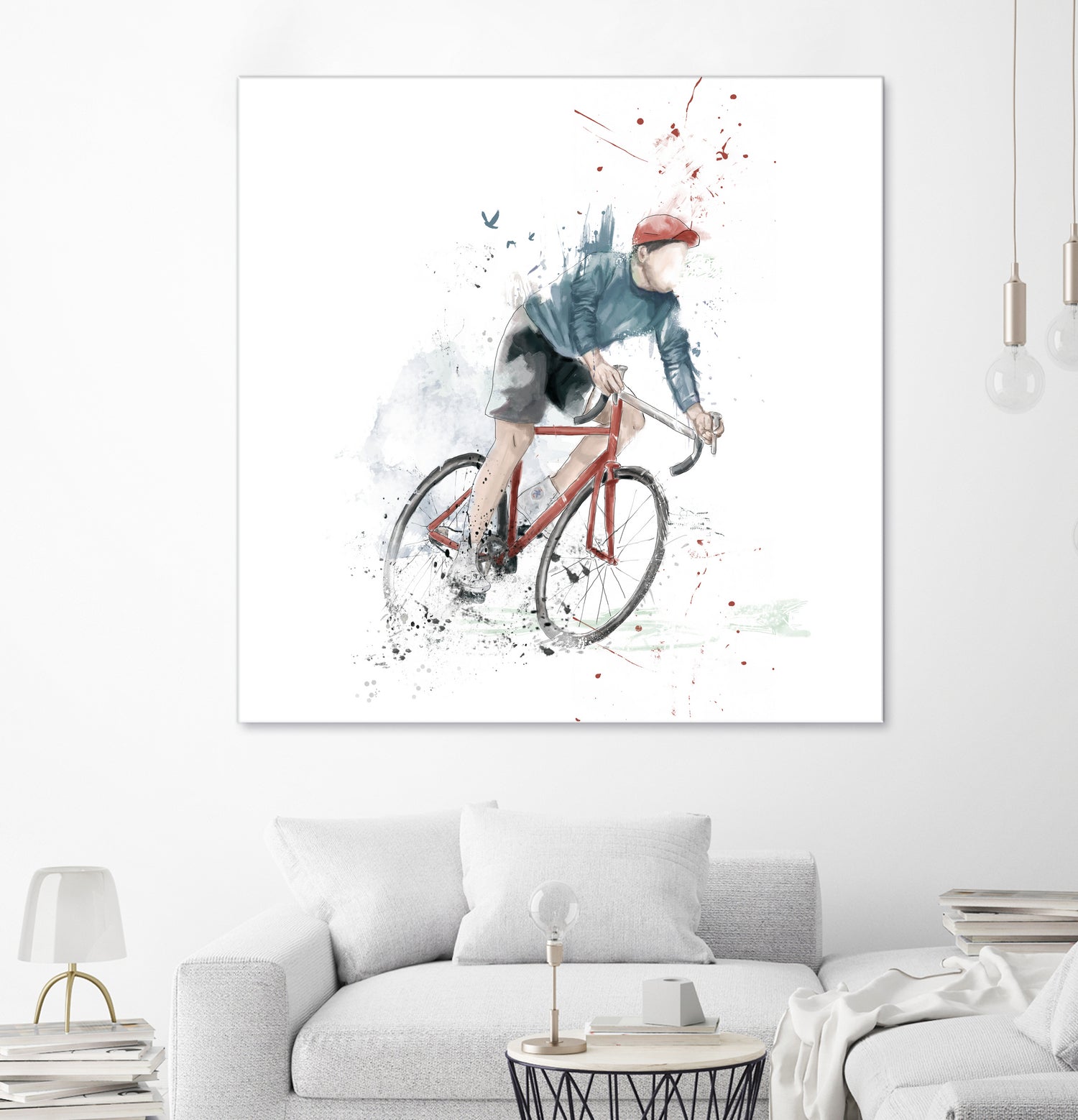 I want to ride my bicycle by Solti Balázs on GIANT ART - white mixed media