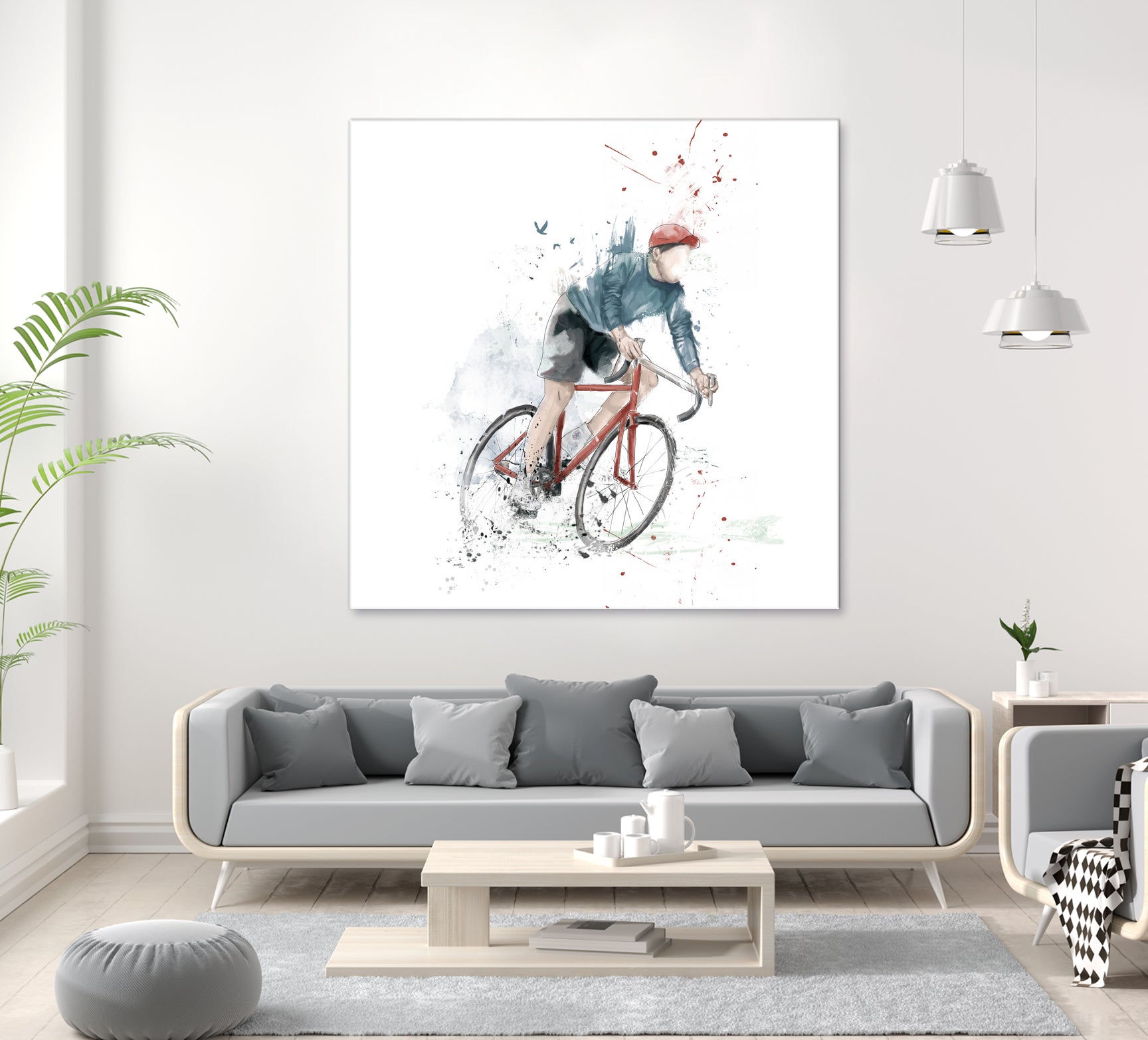 I want to ride my bicycle by Solti Balázs on GIANT ART - white mixed media