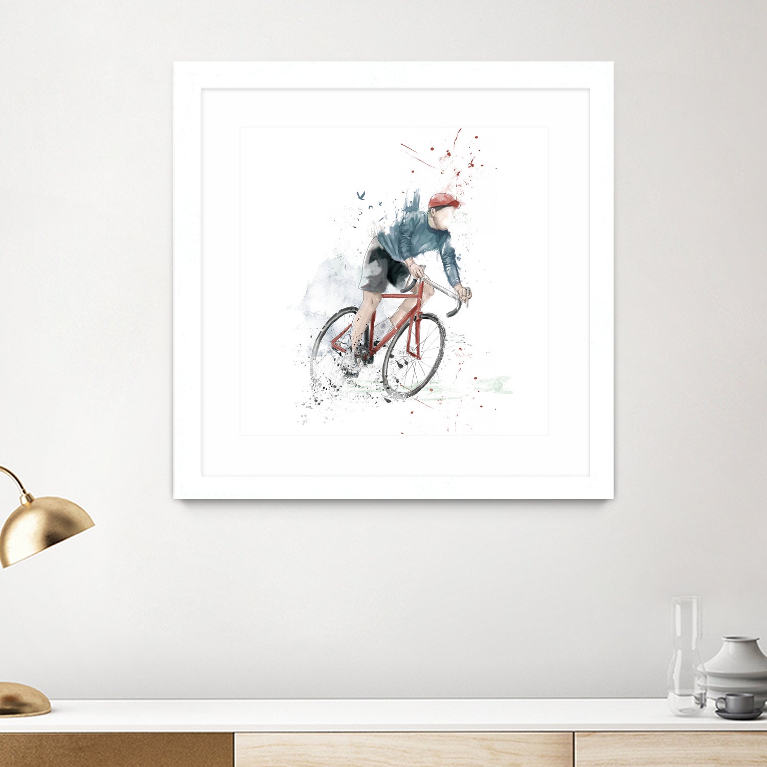 I want to ride my bicycle by Solti Balázs on GIANT ART - white mixed media