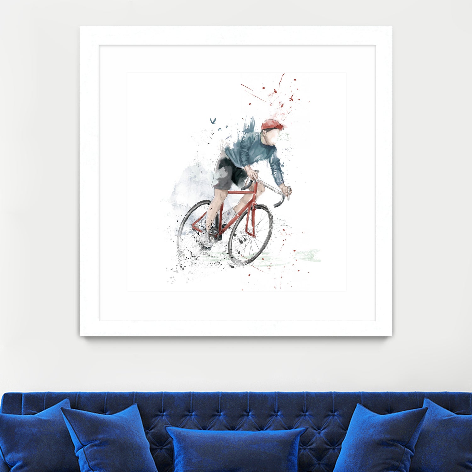 I want to ride my bicycle by Solti Balázs on GIANT ART - white mixed media