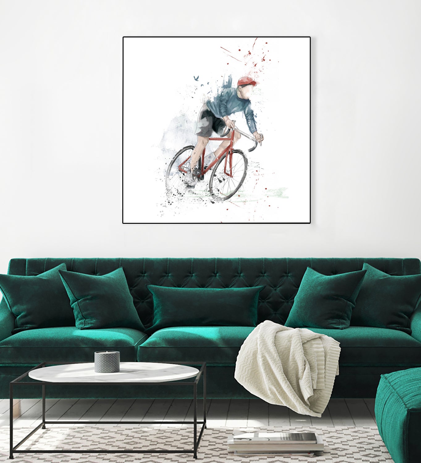 I want to ride my bicycle by Solti Balázs on GIANT ART - white mixed media