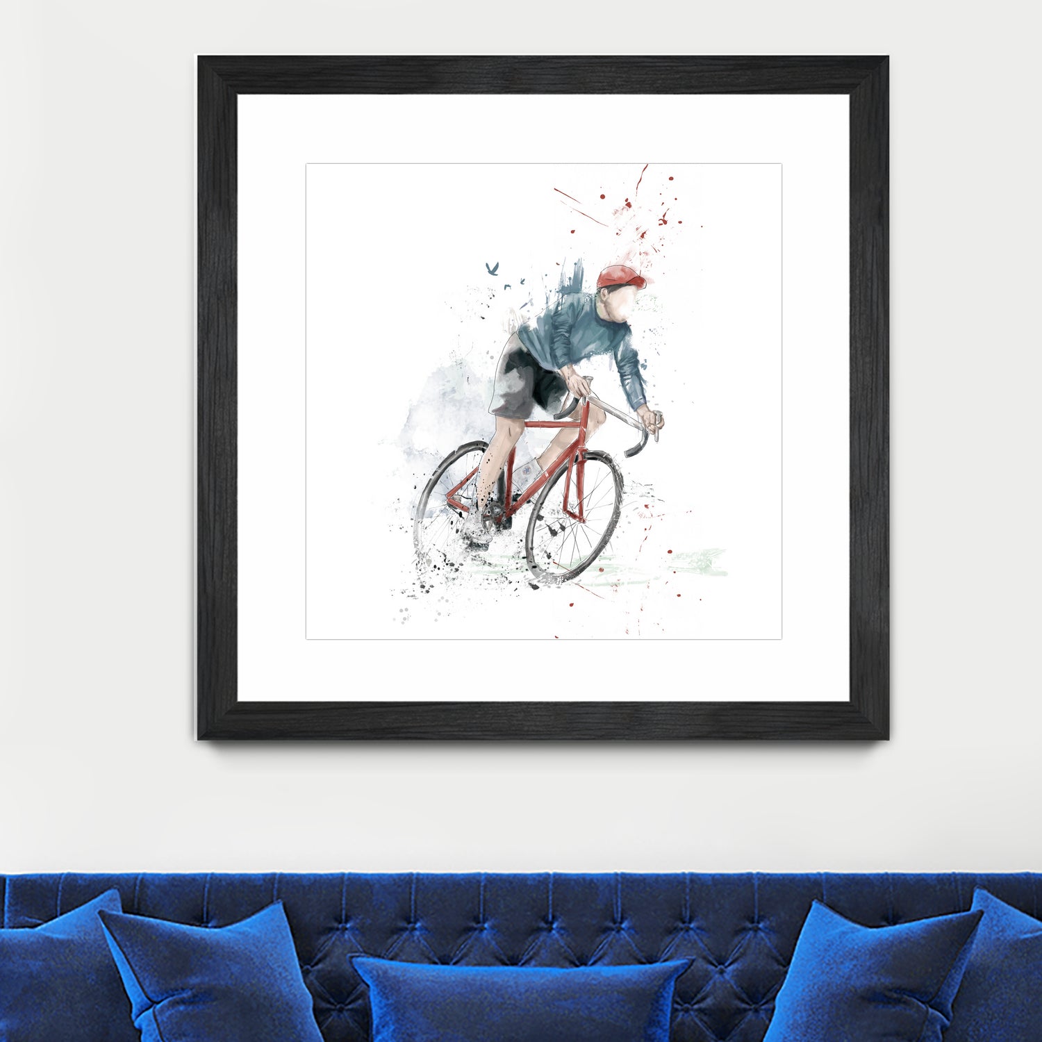 I want to ride my bicycle by Solti Balázs on GIANT ART - white mixed media