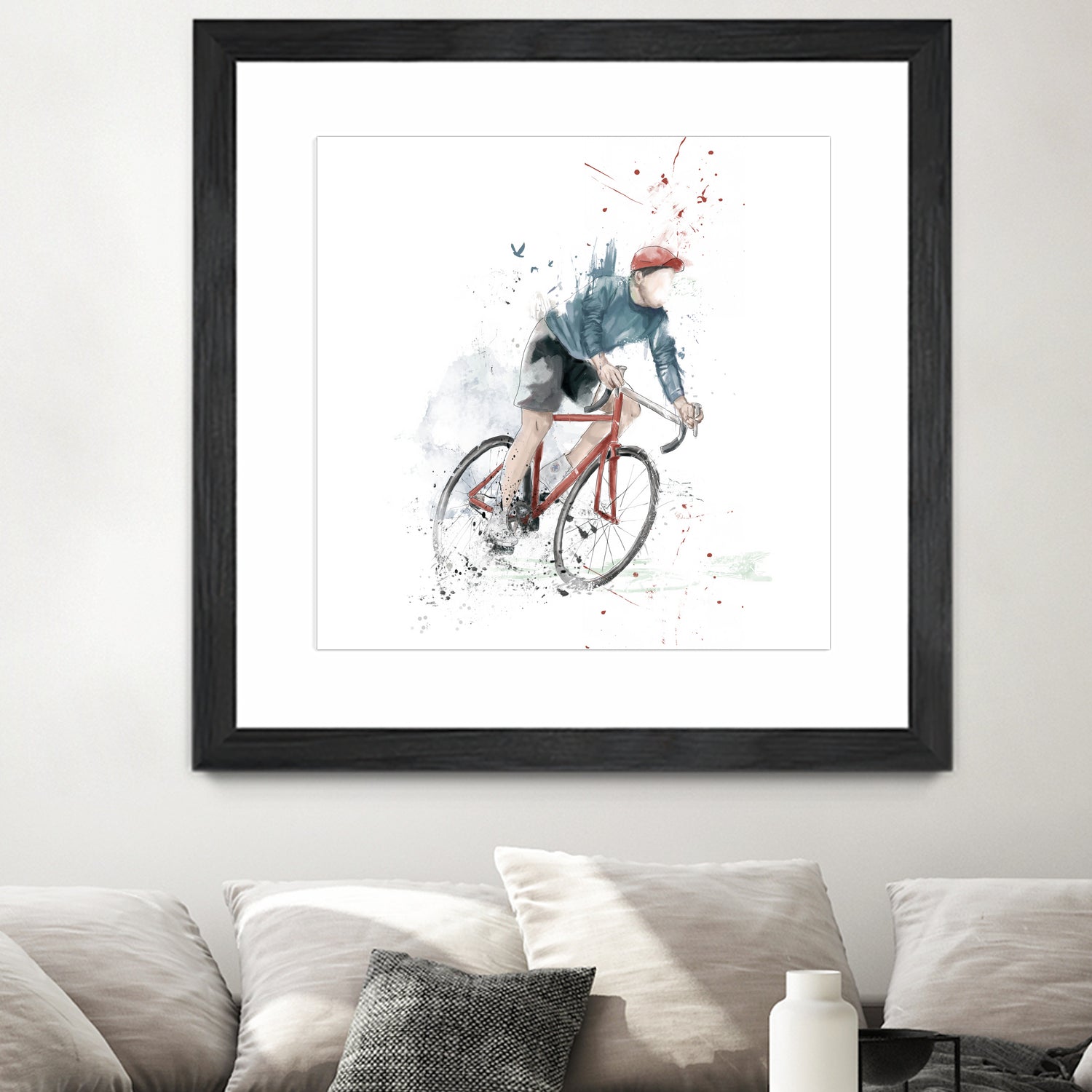 I want to ride my bicycle by Solti Balázs on GIANT ART - white mixed media