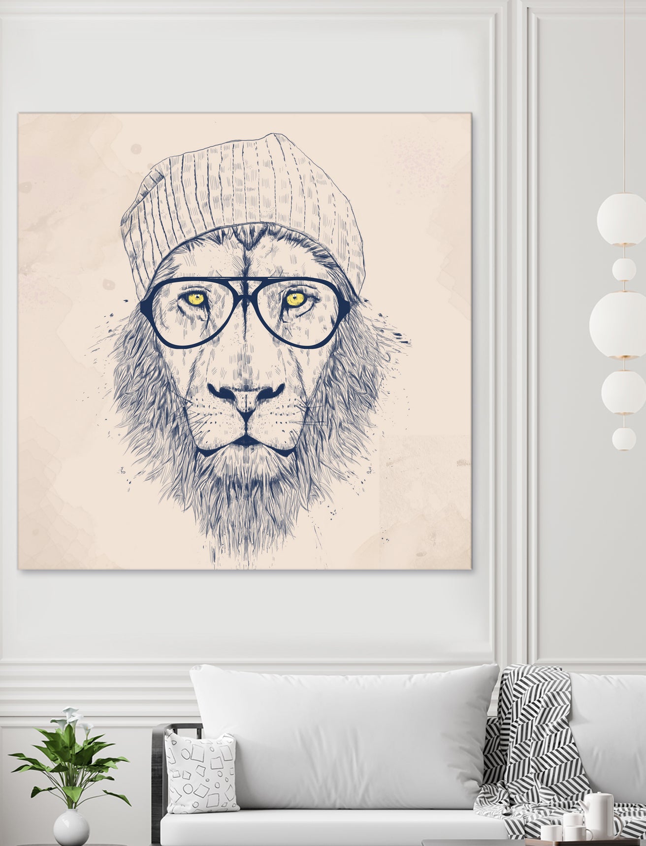 Cool lion by Solti Balázs on GIANT ART - brown digital painting