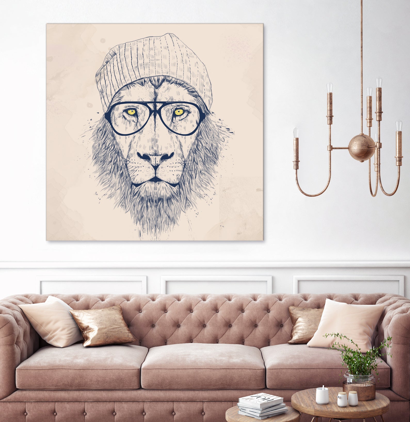 Cool lion by Solti Balázs on GIANT ART - brown digital painting