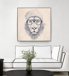 Cool lion by Solti Balázs on GIANT ART - brown digital painting