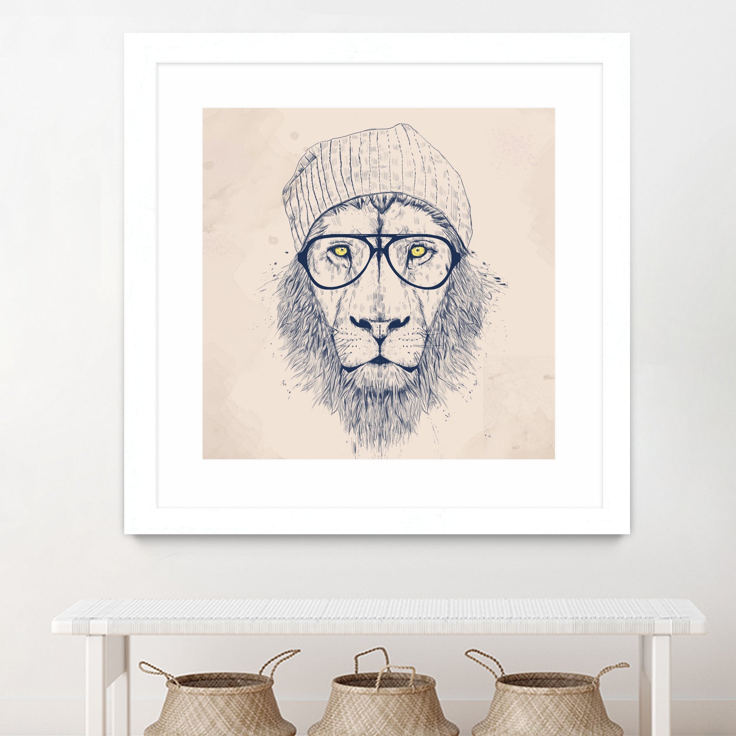 Cool lion by Solti Balázs on GIANT ART - brown digital painting