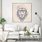 Cool lion by Solti Balázs on GIANT ART - brown digital painting