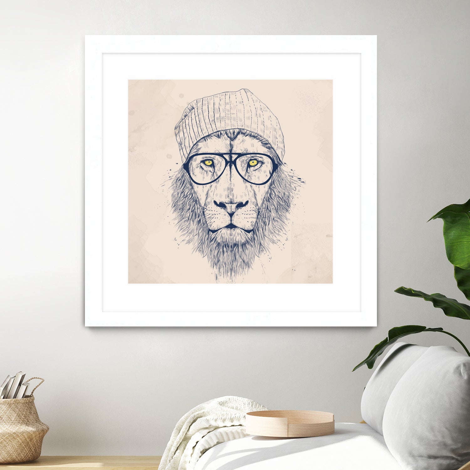 Cool lion by Solti Balázs on GIANT ART - brown digital painting