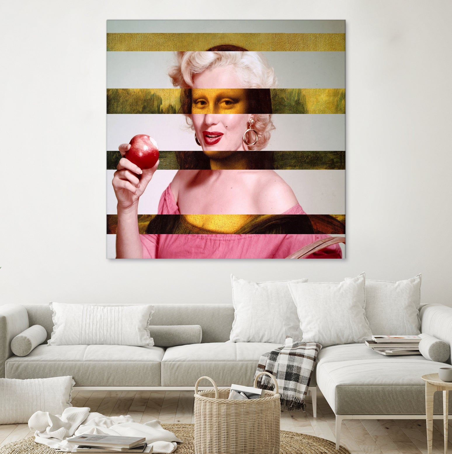 Leonardo's Gioconda + Marylin Monroe by Luigi Tarini on GIANT ART - white photo manipulation