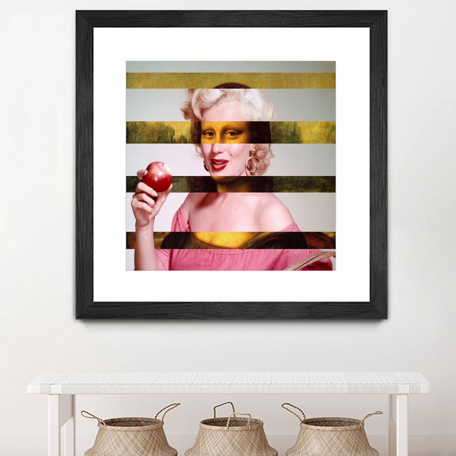 Leonardo's Gioconda + Marylin Monroe by Luigi Tarini on GIANT ART - white photo manipulation