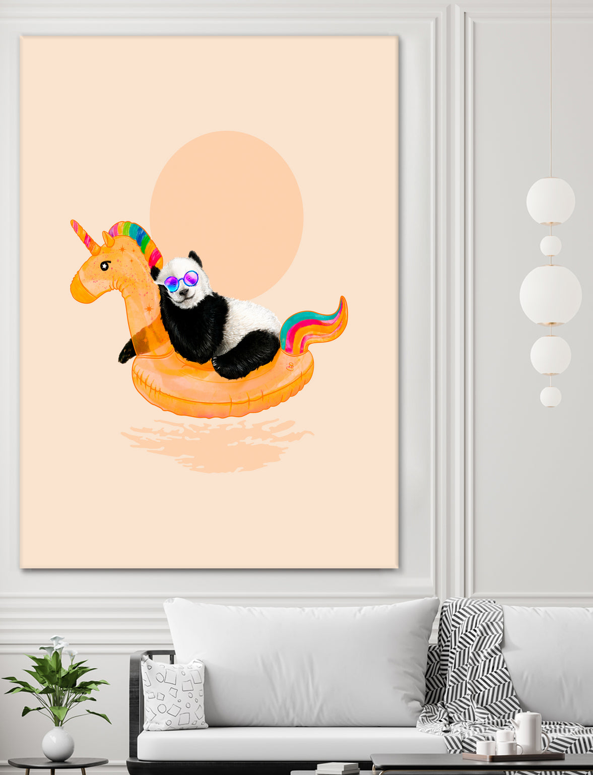 Chillin, Unicorn Panda by 38 Sunsets on GIANT ART - black character design