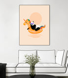 Chillin, Unicorn Panda by 38 Sunsets on GIANT ART - black character design