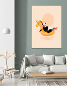 Chillin, Unicorn Panda by 38 Sunsets on GIANT ART - black character design