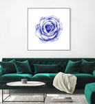 Ballpoint Blue Rose by Ronny Petrus Johannes Kools on GIANT ART - blue mixed media