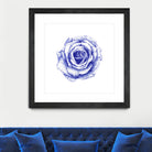 Ballpoint Blue Rose by Ronny Petrus Johannes Kools on GIANT ART - blue mixed media