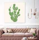 Linocut Cacti by Bianca Green on GIANT ART - green mixed media