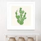 Linocut Cacti by Bianca Green on GIANT ART - green mixed media